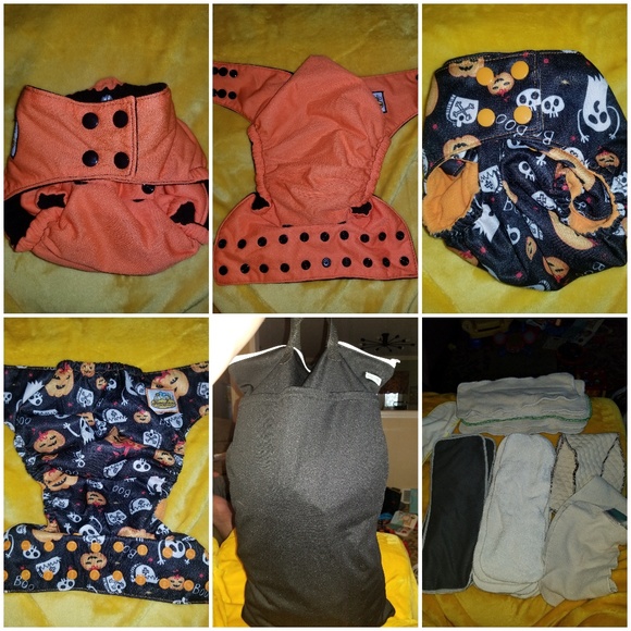 5 OS honeybuns cloth diapers, wetbag, and inserts - Picture 2 of 2